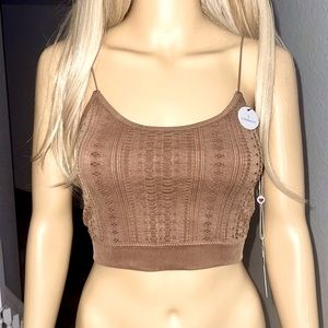 Knit slim fit crop top